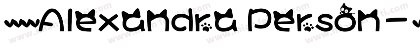 英文字体Alexandra Person字体转换
